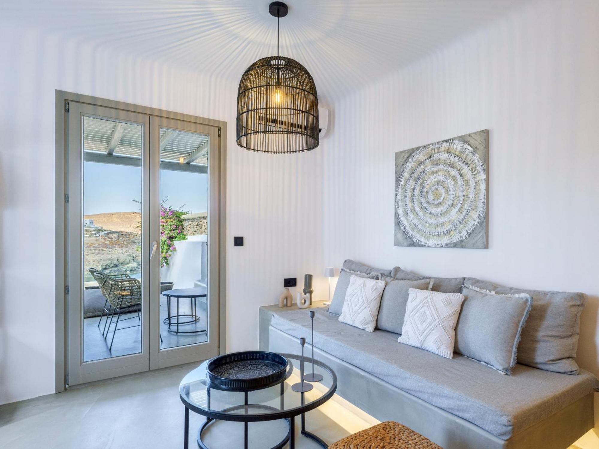 Sea Rock & Sky Private Mykonos Residence Merchia Beach Exterior foto