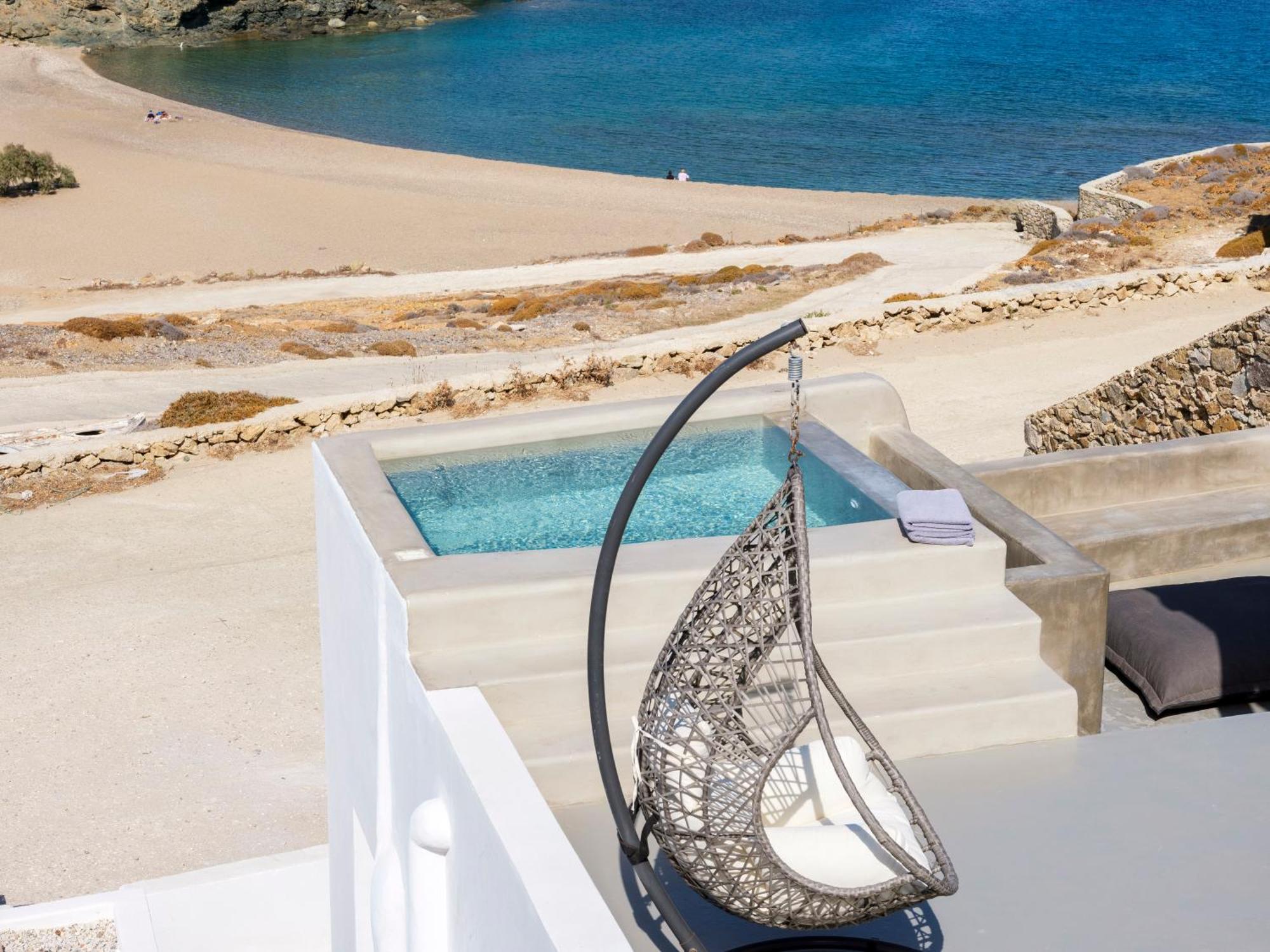 Sea Rock & Sky Private Mykonos Residence Merchia Beach Exterior foto