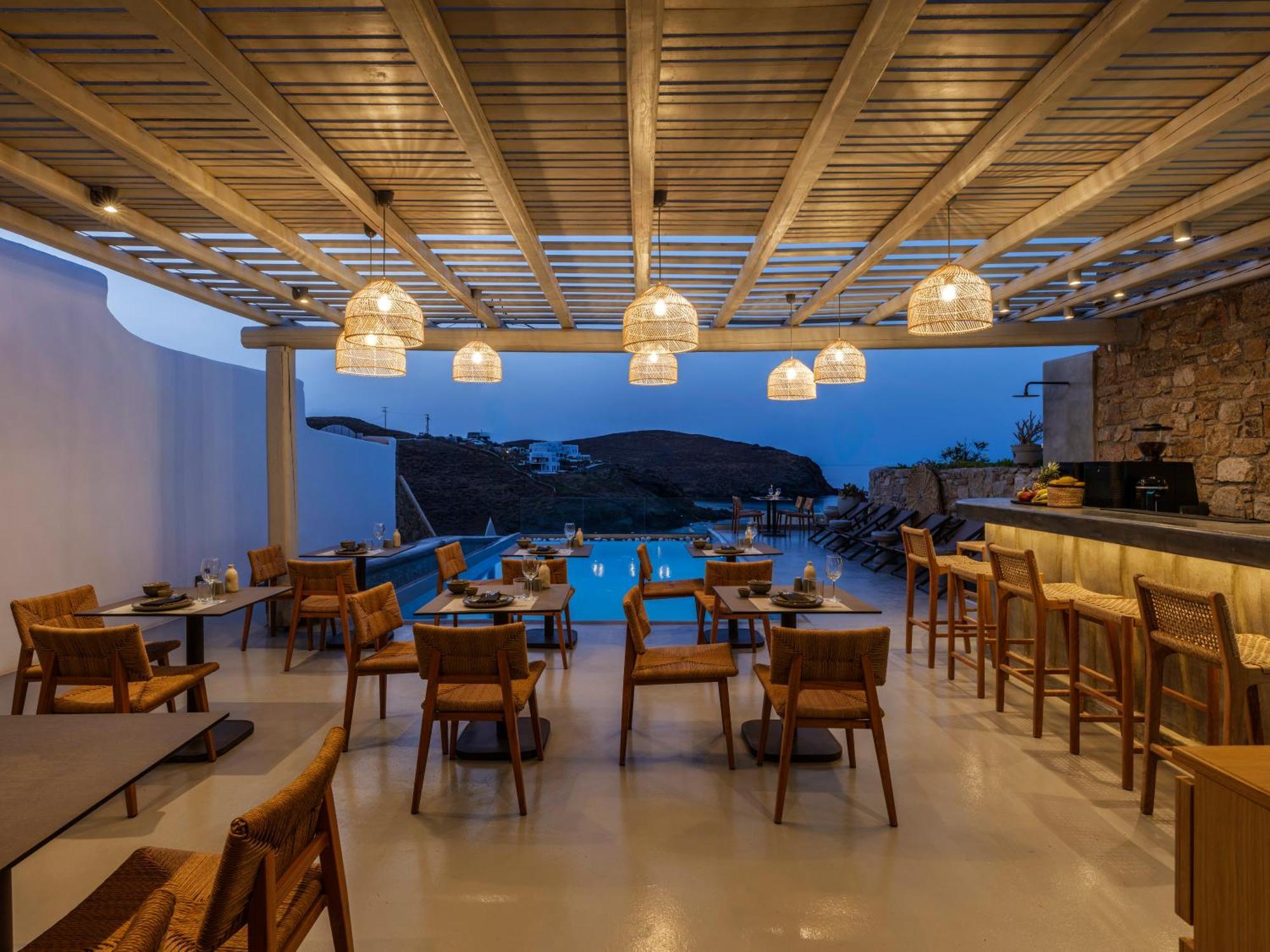 Sea Rock & Sky Private Mykonos Residence Merchia Beach Exterior foto
