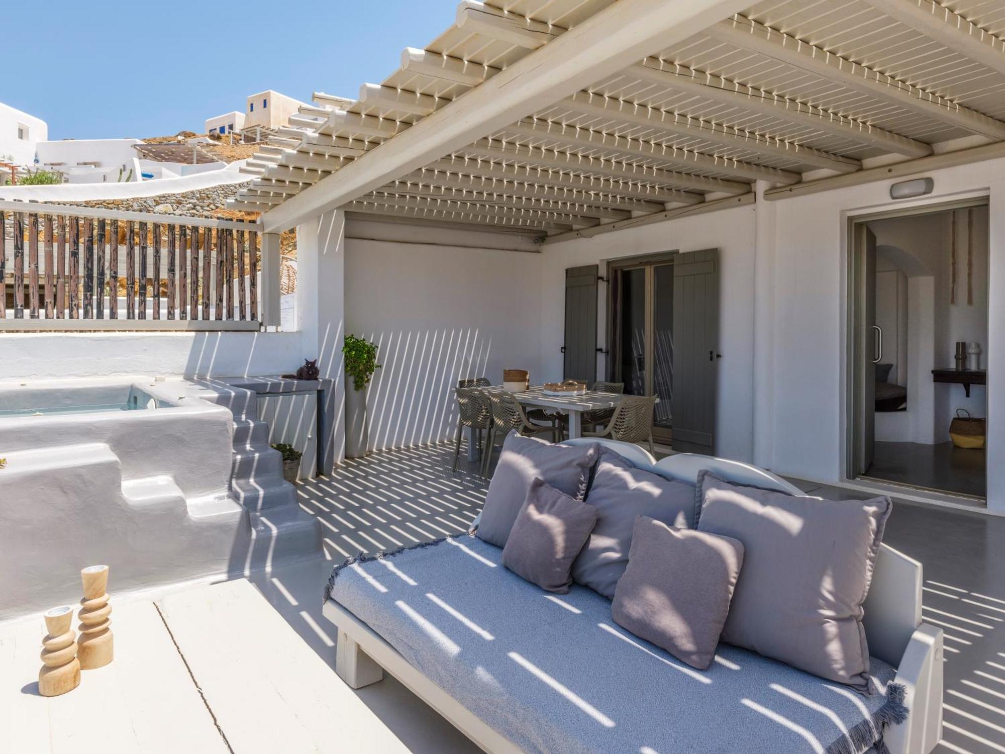 Sea Rock & Sky Private Mykonos Residence Merchia Beach Exterior foto