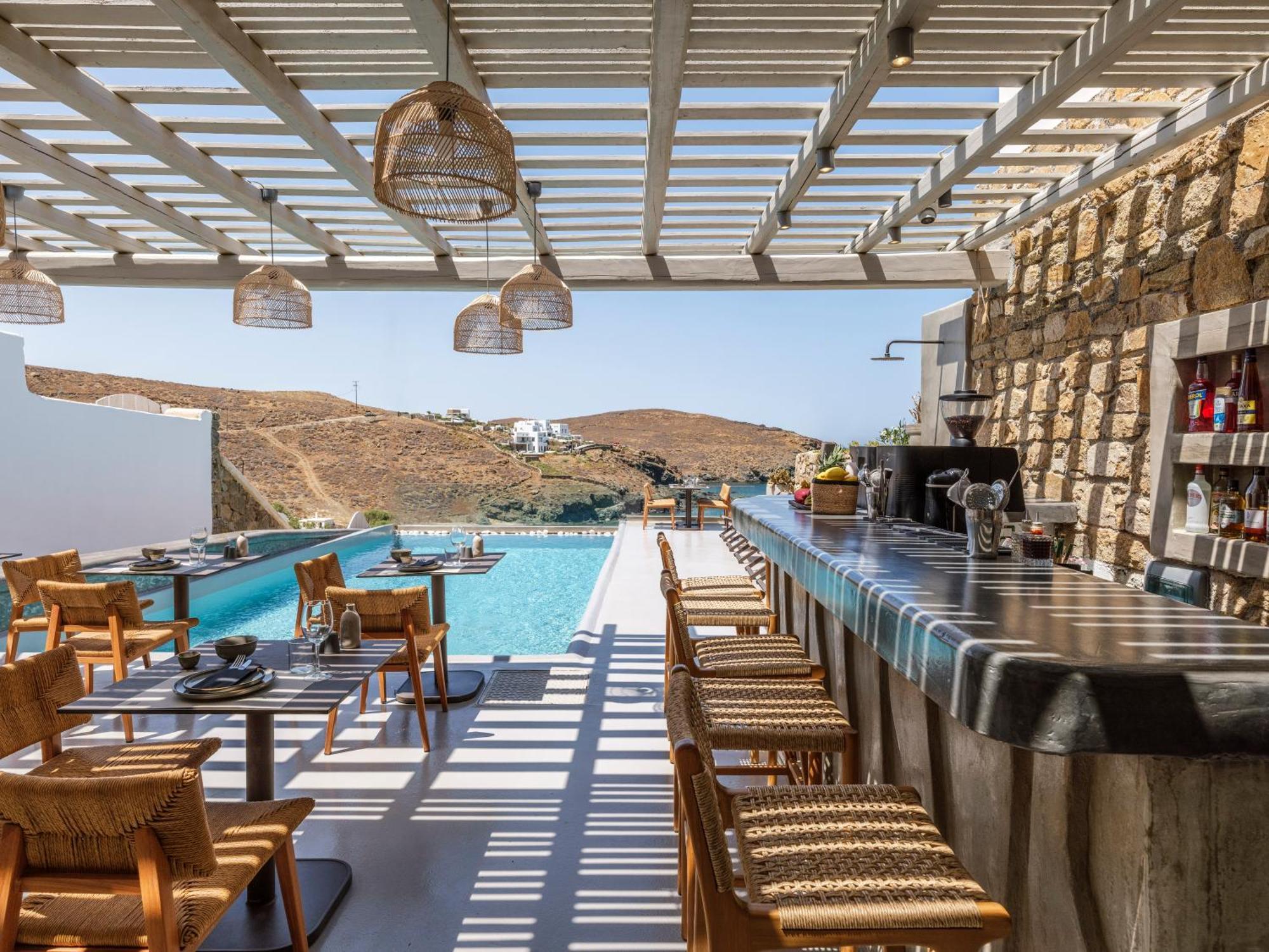 Sea Rock & Sky Private Mykonos Residence Merchia Beach Exterior foto
