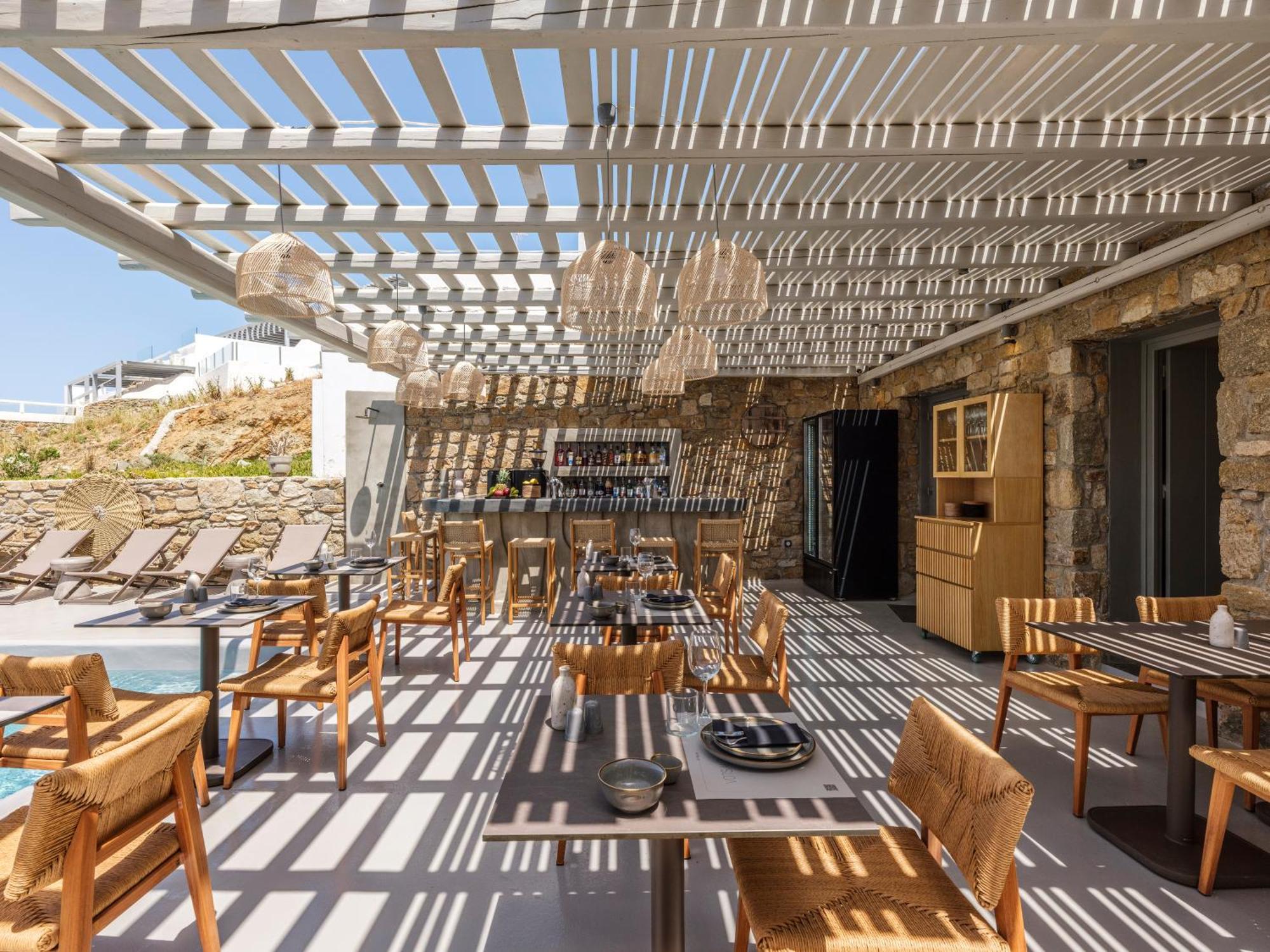 Sea Rock & Sky Private Mykonos Residence Merchia Beach Exterior foto