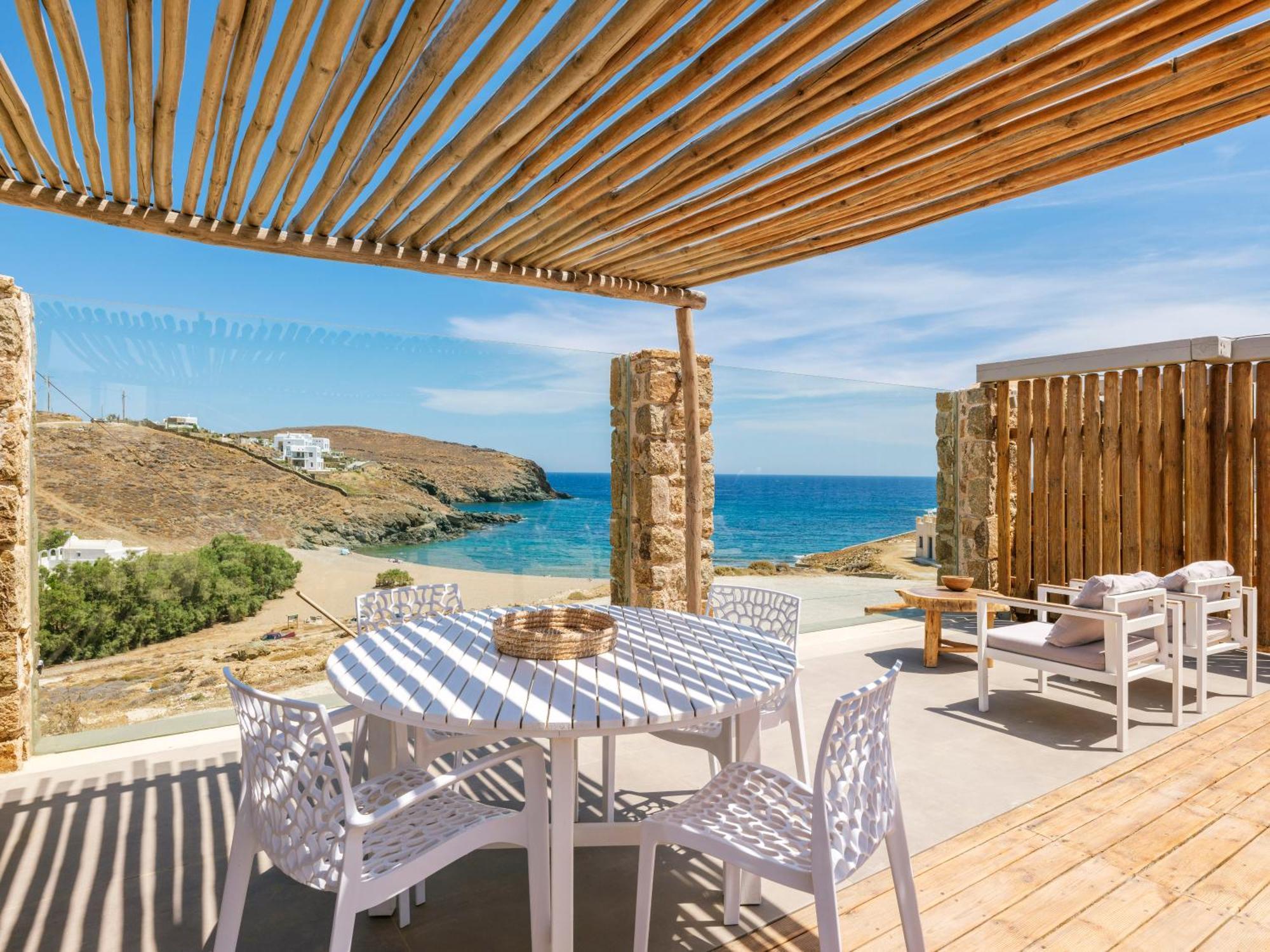 Sea Rock & Sky Private Mykonos Residence Merchia Beach Exterior foto