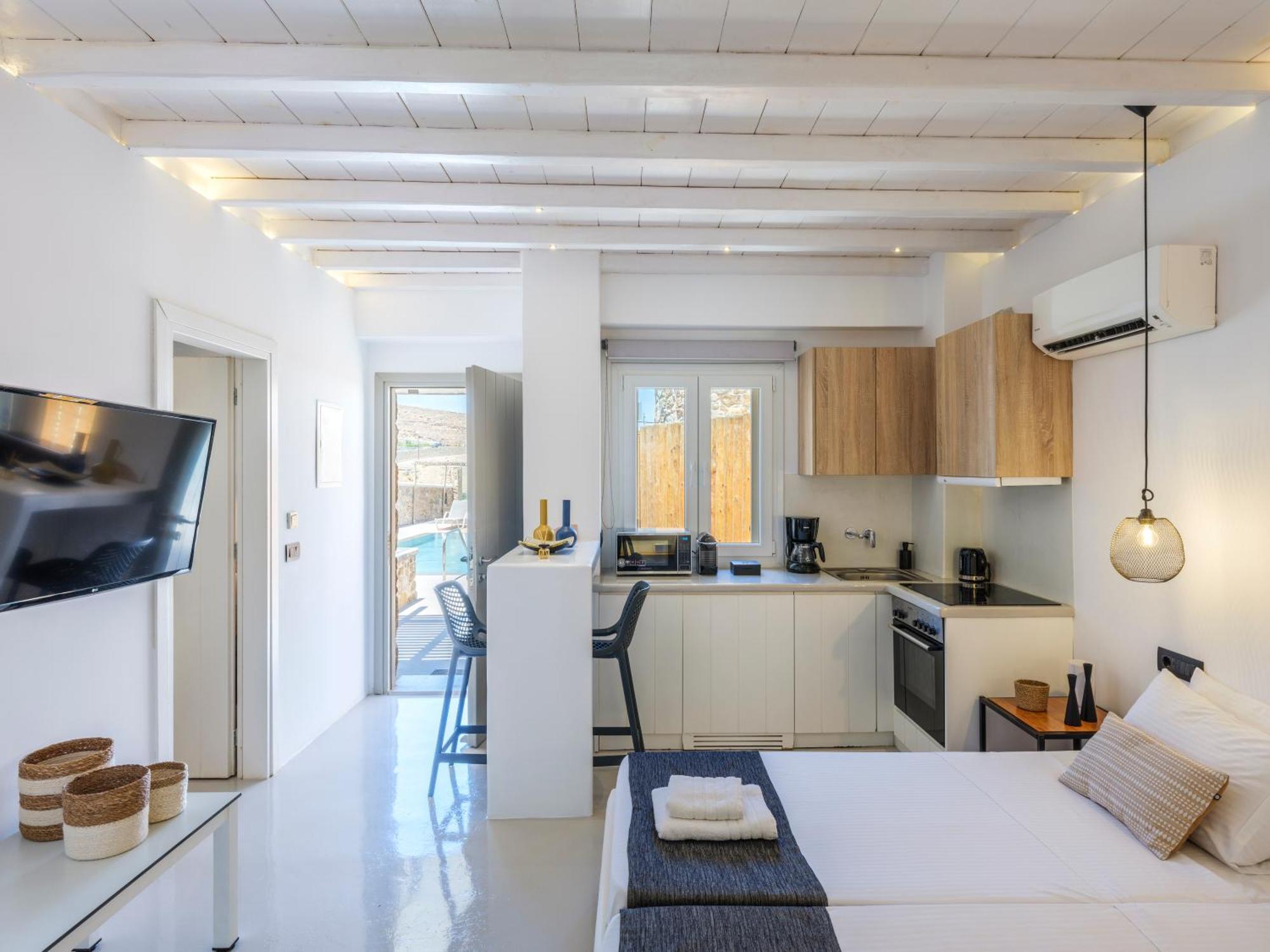 Sea Rock & Sky Private Mykonos Residence Merchia Beach Exterior foto